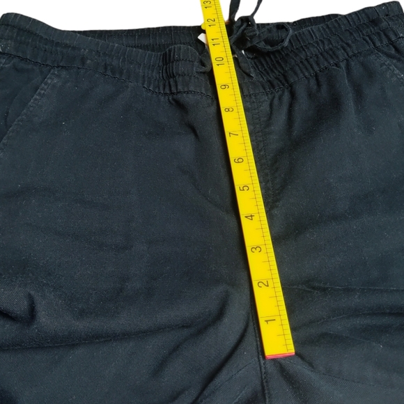 Gap Easy Pants Size Small Black Cotton Pull-On Drawstring Mid Rise Crop Elastic - Picture 7 of 9
